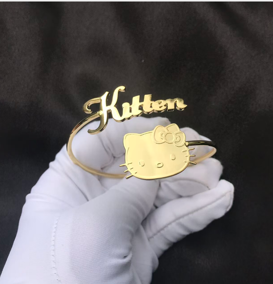 Custom Name HK Gold Bangle