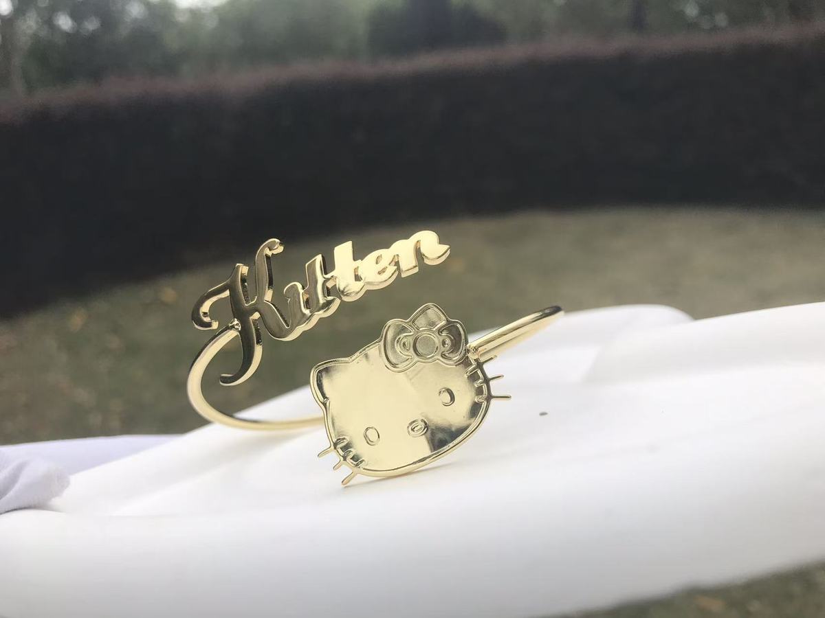 Custom Name HK Gold Bangle